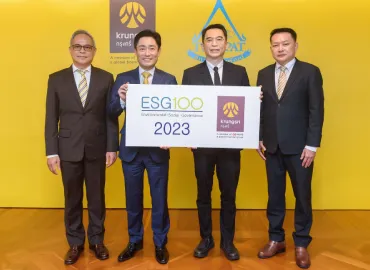 Krungsri selected as 2023 ESG100 company, outstanding in sustainability performance for eight years