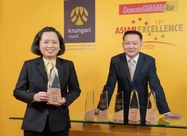กรุงศรีคว้า 6 รางวัลในระดับเอเชีย ตอกย้ำความเป็นเลิศด้าน ESG
