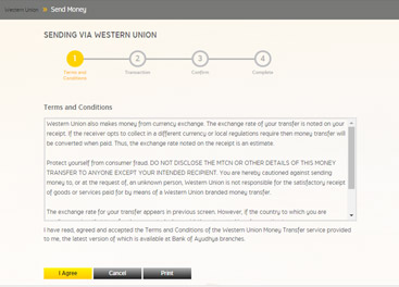 Send money via on sale western union