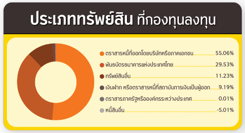 ประเภททรัพย์สิน ที่กองทุนลงทุน